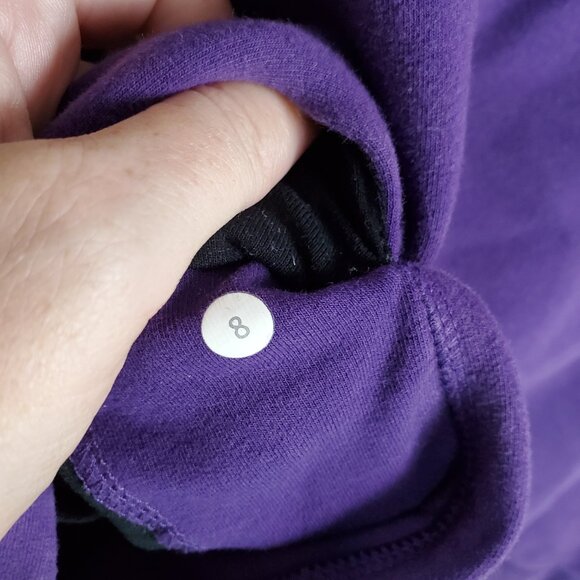 LULULEMON Savasana Wrap Cardigan Sweater Shawl Jacket Coat Purple Black Womens 8 - Picture 12 of 13